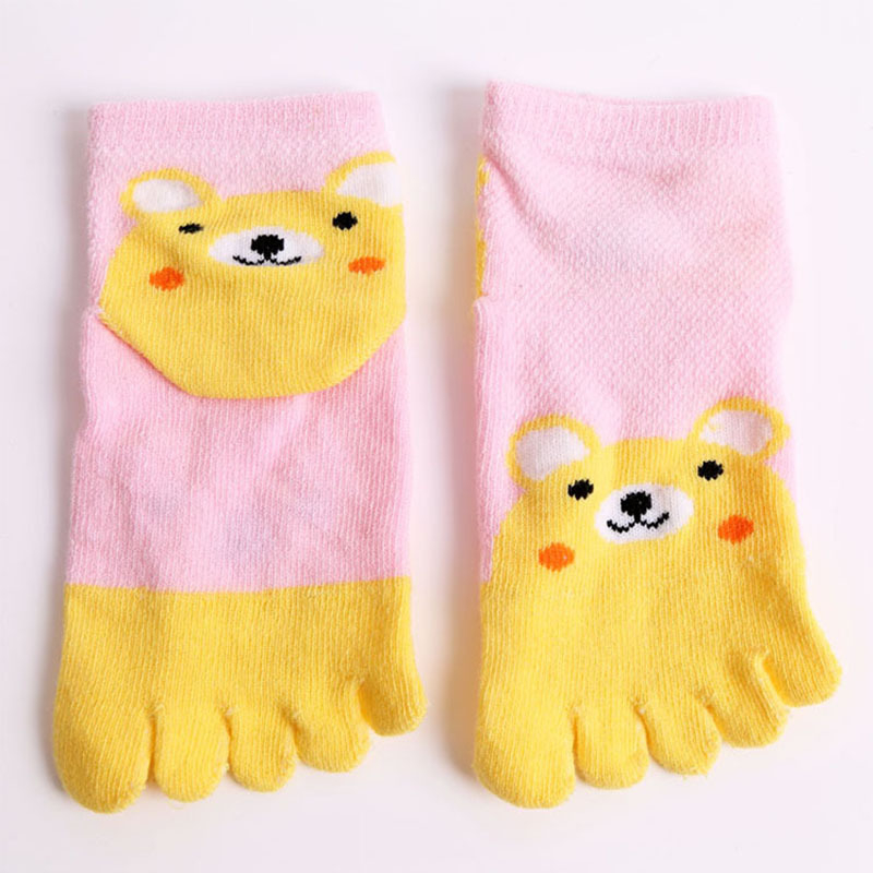 Dječje čarape s pet prstiju, prozračne, upijaju znoj, kratke, višebojne, unisex