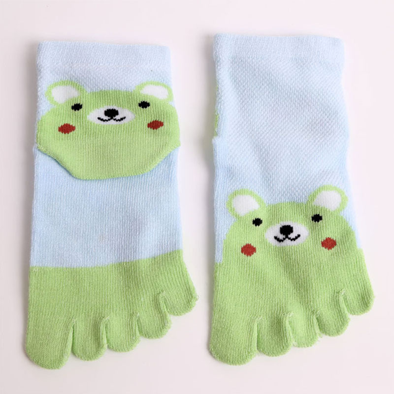 Dječje čarape s pet prstiju, prozračne, upijaju znoj, kratke, višebojne, unisex