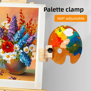 Fából készült festőklipsz művészeti hallgatók számára, paletta-klipsz és skicc tartó