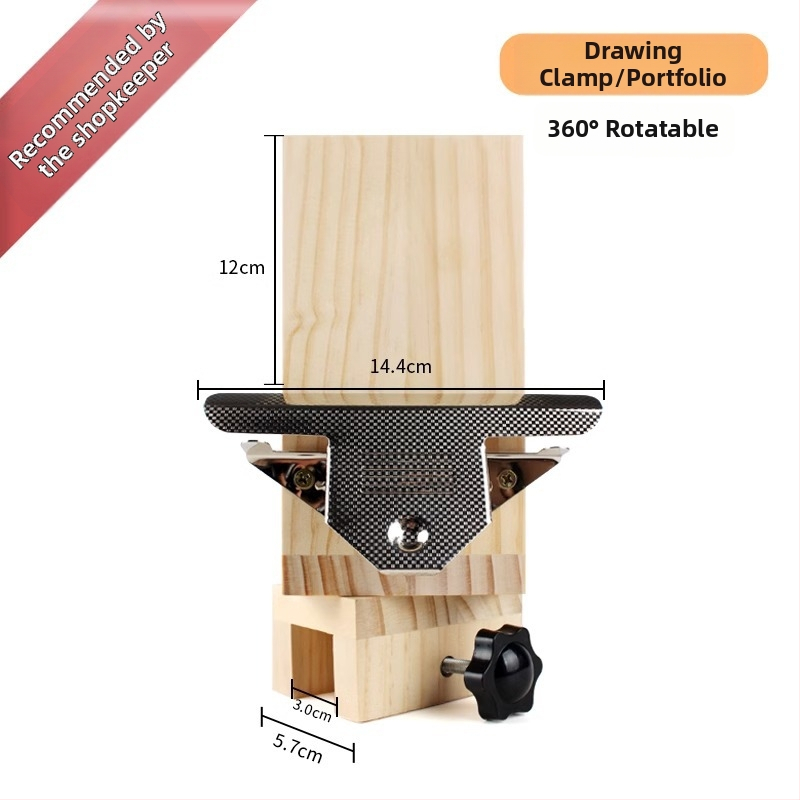 Fából készült festőklipsz művészeti hallgatók számára, paletta-klipsz és skicc tartó