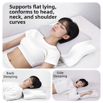 Atminties putų pagalvė drugelio formos su kaklo slankstelių apsauga, lėtas atsigavimas, nulinio spaudimo dizainas, skirtas giliam miegui.