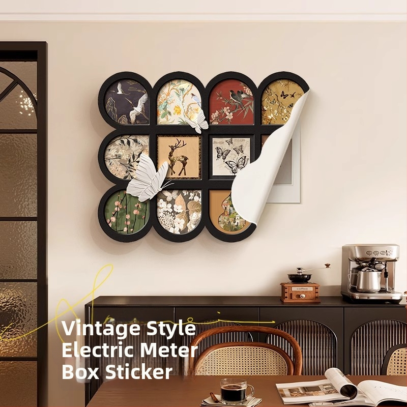 Viduslaiku stilā dekoratīvā glezna mērierīces kastītei, bez rāmja, inkjet druka, augu motīvs