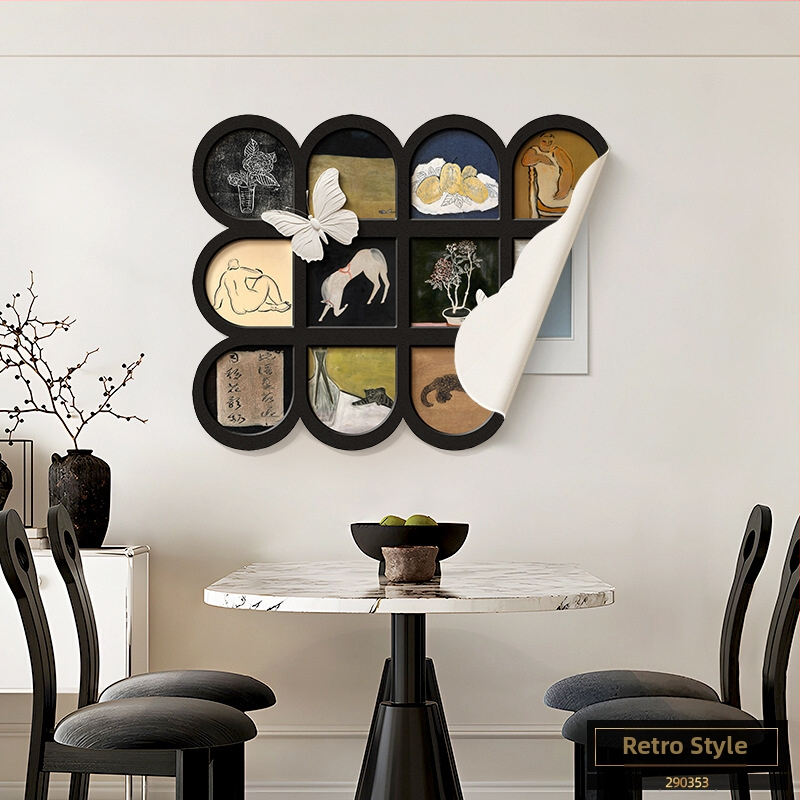 Viduramžių stiliaus dekoratyvinis paveikslas matavimo dėžutei, be rėmelio, inkjet spausdinimas, augalų motyvas