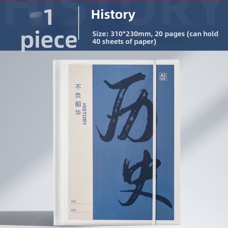 Plastikinė testinių lapų organizavimo byla su skaidriais įdėklais, modelis Hc-652, 20 pusl., storis 60, pritaikymas galimas