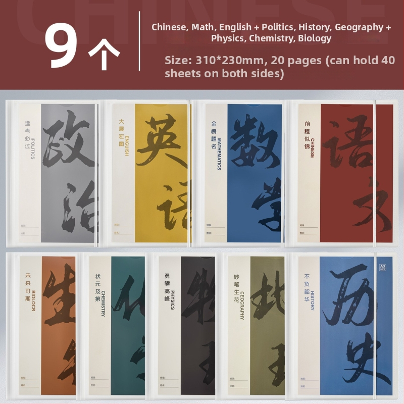 Plastikinė testinių lapų organizavimo byla su skaidriais įdėklais, modelis Hc-652, 20 pusl., storis 60, pritaikymas galimas