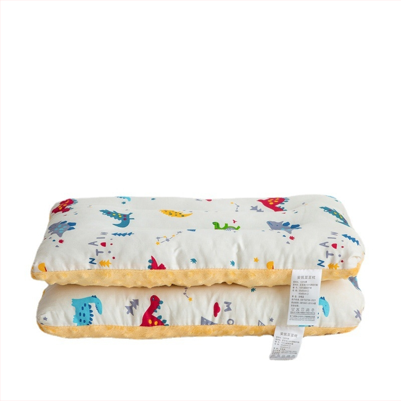 Bērnu spilvens no kokvilnas ar Bubble Velvet materiālu, AB divpusējs nomierinošs spilvens, taisnstūra forma, spilvena kodola augstums 1–5 cm, pildījums 200 g poliester