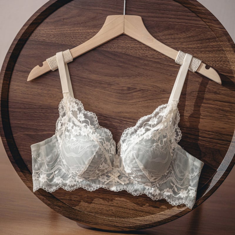 Nailoninė nėrinių liemenėlė mažoms krūtinėms, 3/4 puodelio, vidutinio formos kaušelis, push-up, šoninė parama, reguliuojami dirželiai, patogu, nugaros užsegimas su keturiais kabliukais