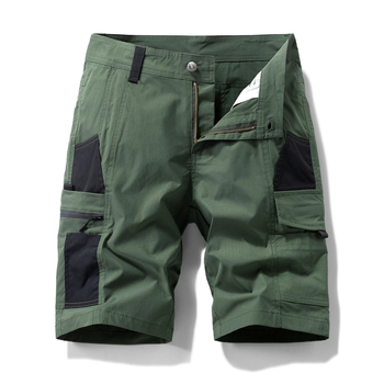 Vyrų sportiniai kišeniniai šortai laisvo kirpimo, kelių ilgio, 100% poliesteris, vasaros drabužiai