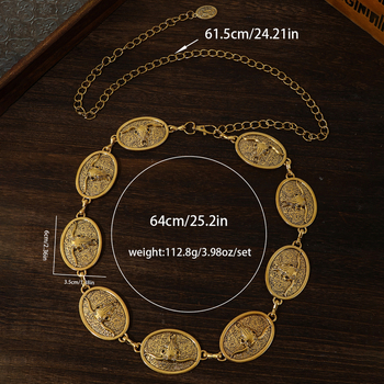 Metalinė juosmens grandinė moterims, laisvas stilius, suaugusiesiems