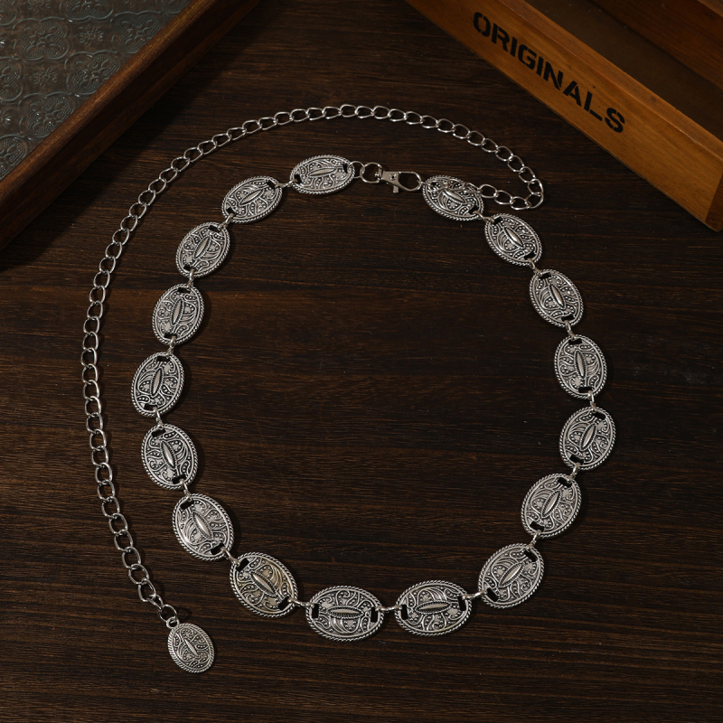 Metalinė juosmens grandinė moterims, laisvas stilius, suaugusiesiems