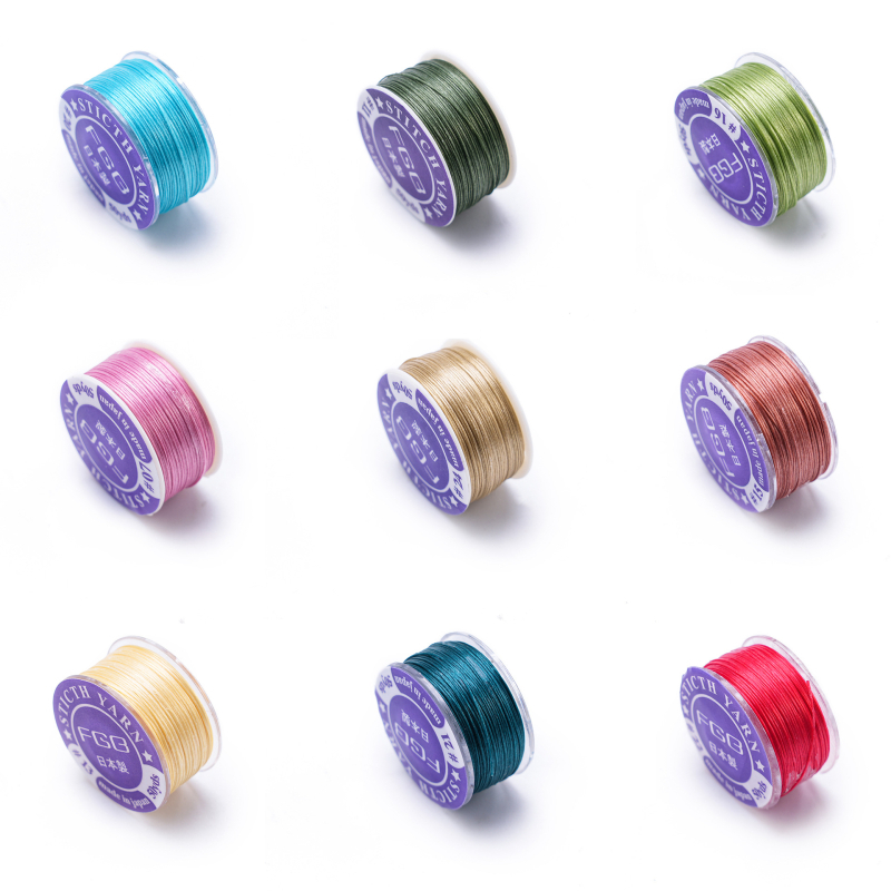 Комплект нишки за мъниста – восъчно покрити нейлонови конци, устойчиви на износване, за бижута DIY