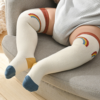 Xuwei Baba térdhosszú zokni, pamut, újszülött 0–1 éves, Jacquard kötés