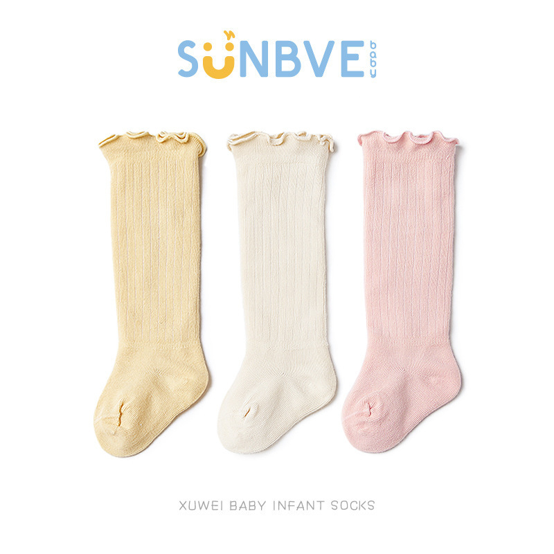 Xuwei Baba térdhosszú zokni, pamut, újszülött 0–1 éves, Jacquard kötés