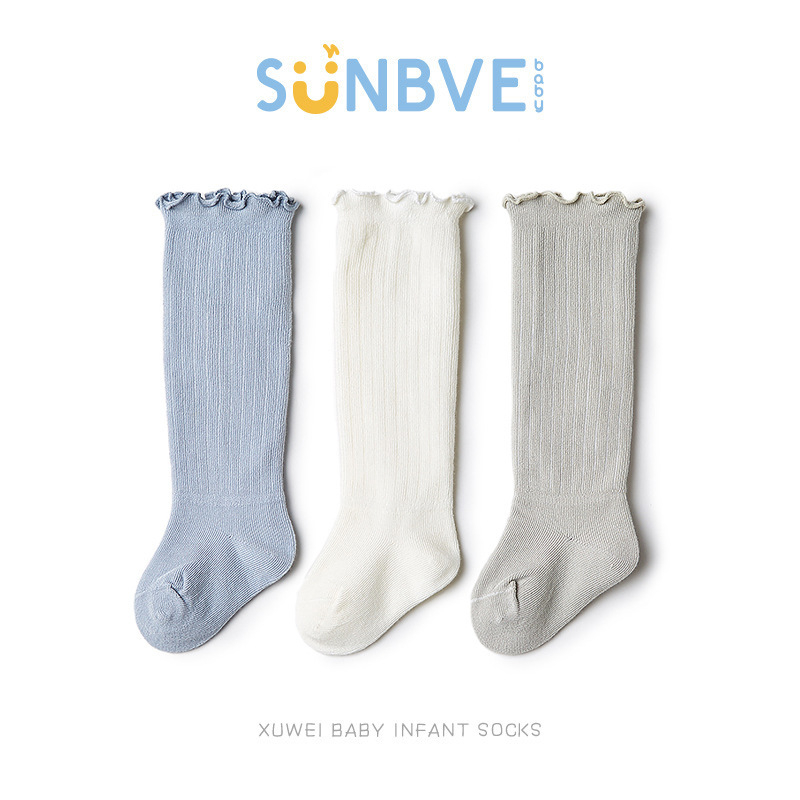 Xuwei Baba térdhosszú zokni, pamut, újszülött 0–1 éves, Jacquard kötés