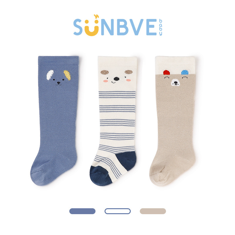 Xuwei Baba térdhosszú zokni, pamut, újszülött 0–1 éves, Jacquard kötés