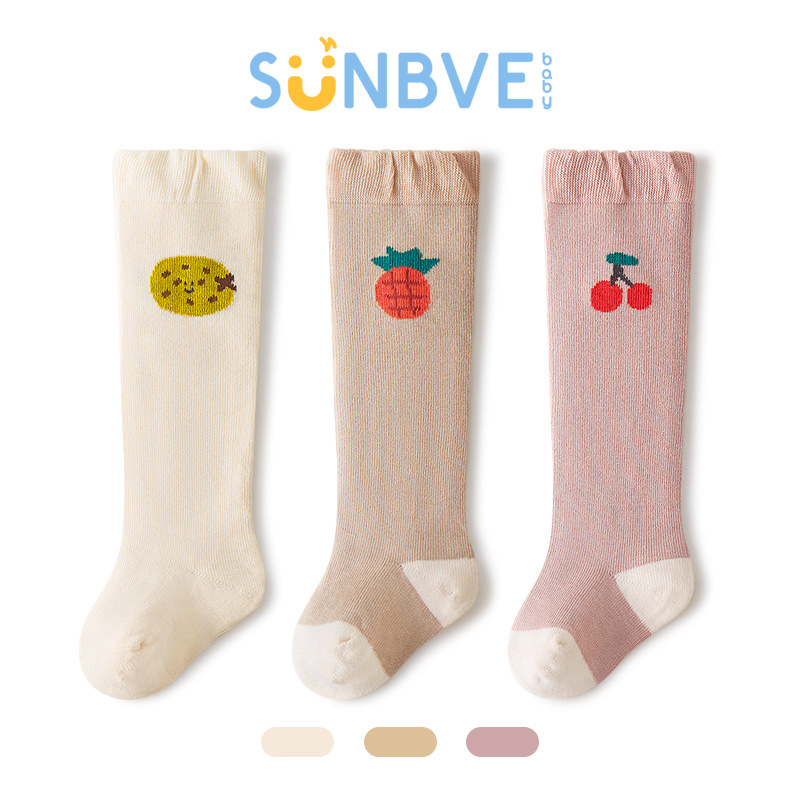 Xuwei Baba térdhosszú zokni, pamut, újszülött 0–1 éves, Jacquard kötés