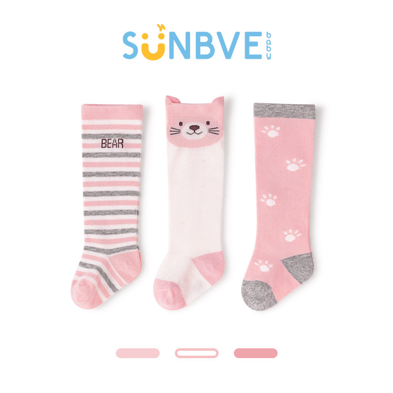 Xuwei Baba térdhosszú zokni, pamut, újszülött 0–1 éves, Jacquard kötés