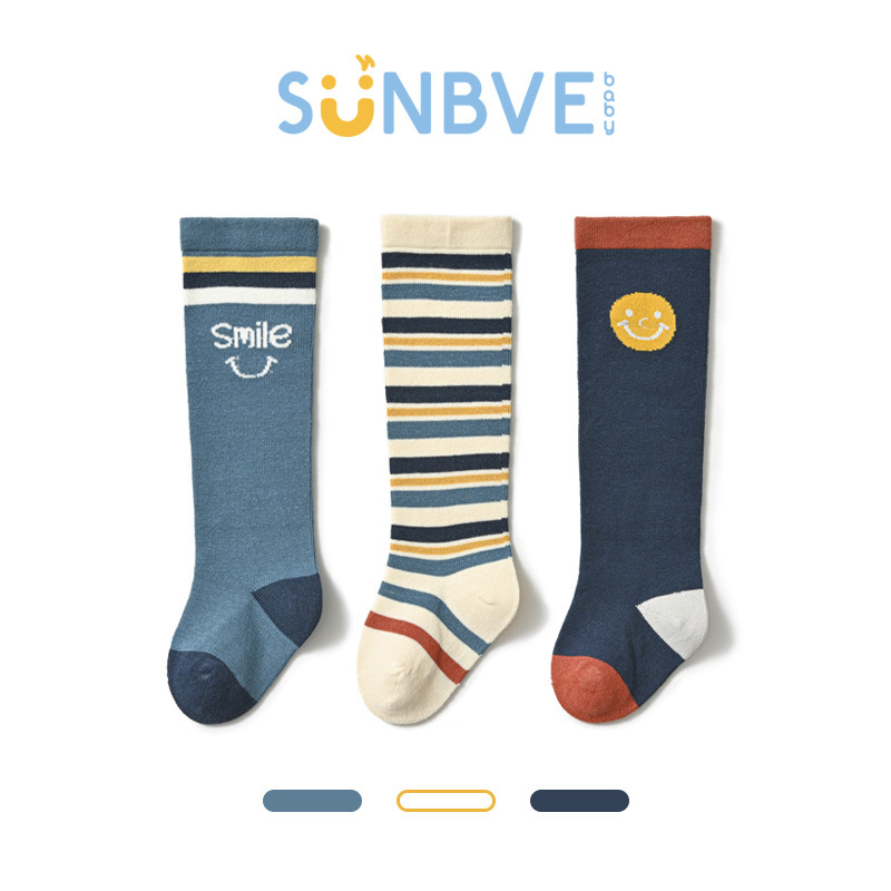 Xuwei Baba térdhosszú zokni, pamut, újszülött 0–1 éves, Jacquard kötés