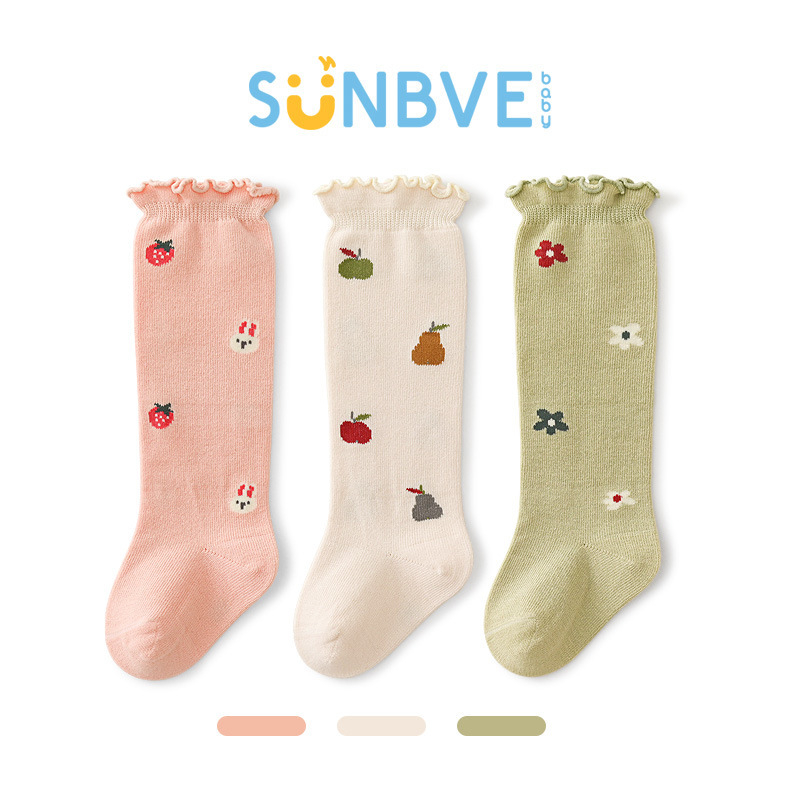 Xuwei Baba térdhosszú zokni, pamut, újszülött 0–1 éves, Jacquard kötés