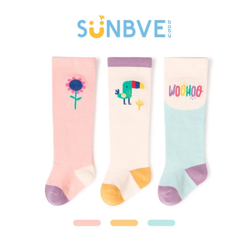 Xuwei Baba térdhosszú zokni, pamut, újszülött 0–1 éves, Jacquard kötés