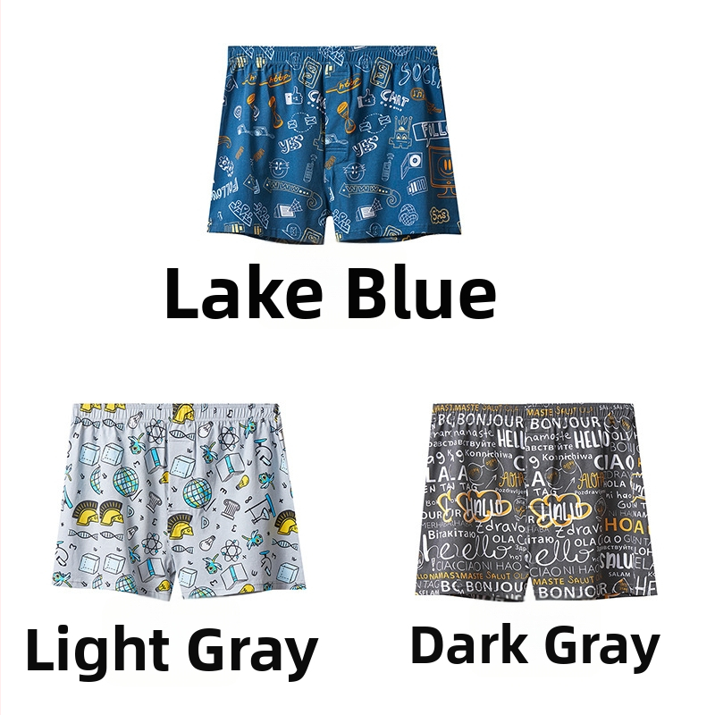 Vyrų medvilniniai bokseriai, vidurio liemens talija, megztas audinys, 95-100% medvilnė, gėlių ar grafiti modelis