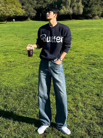 Pleteni džemper s okruglim izrezom, slobodan kroj, korejski stil, dugi rukavi, mješavina vlakana: akril/poliester/nylon