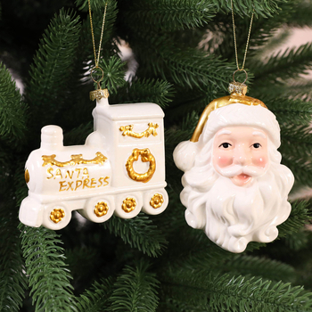 Πλαστικό κρεμαστό για τα Χριστούγεννα, μπάλα με μορφή Αγίου Βασίλη (ειδικού σχήματος), DIY διακόσμηση για το δέντρο