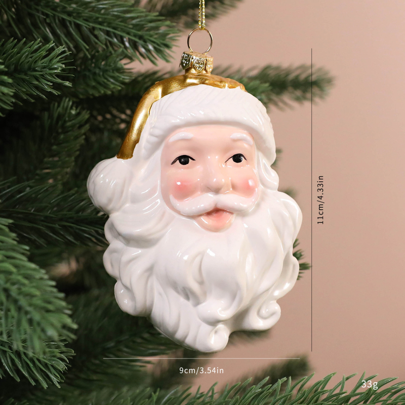 Πλαστικό κρεμαστό για τα Χριστούγεννα, μπάλα με μορφή Αγίου Βασίλη (ειδικού σχήματος), DIY διακόσμηση για το δέντρο