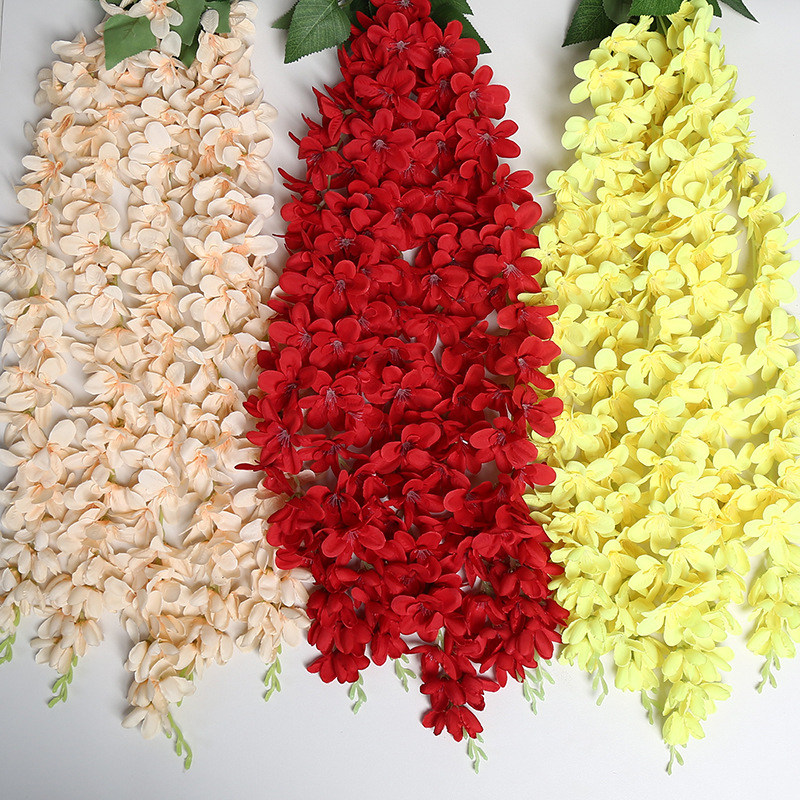 Zīda Magnolia sienas vainags kāzām un mājas dekoram — Lichao, modelis 5 forks of magnolia-1, zīda ziedi, Magnolia šķirne, kāzas, laukos, fotogrāfiju rekvizīti