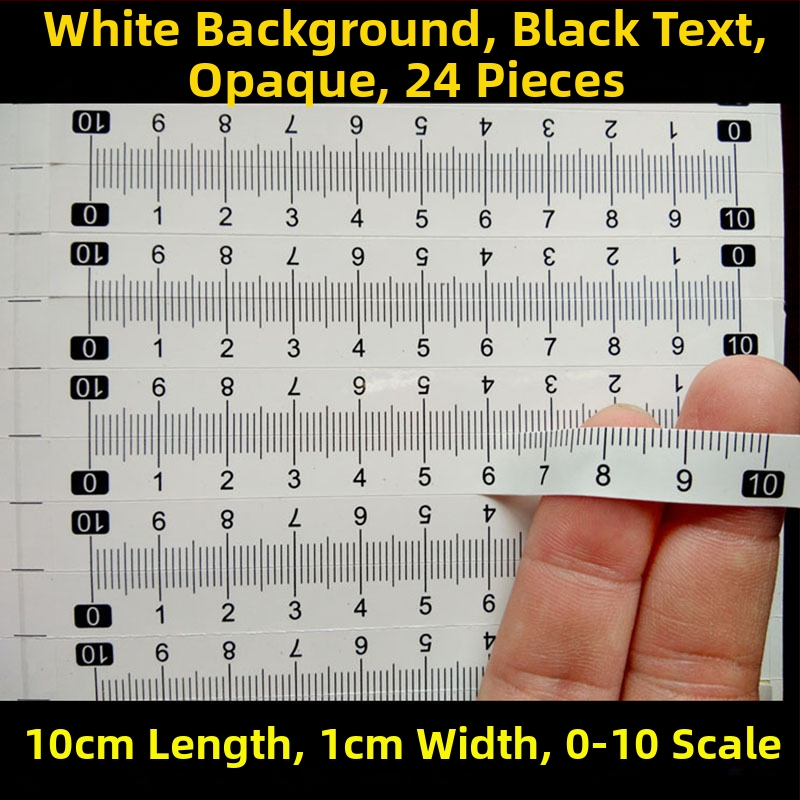 Pašlīmējošs caurspīdīgs lineāls ar centimetru skalu, ūdensizturīga uzlīme