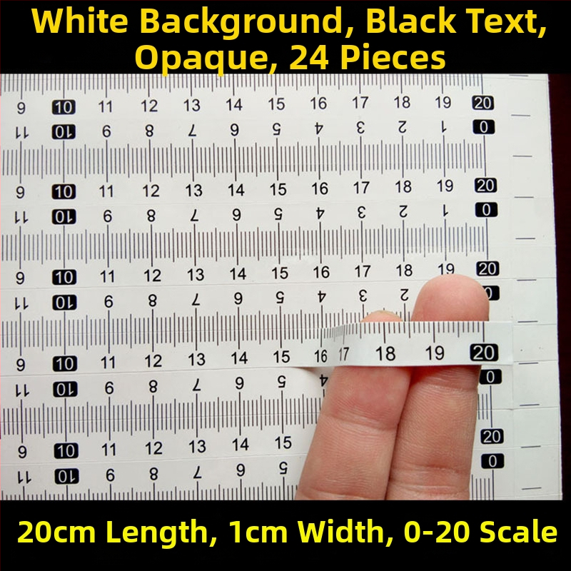 Pašlīmējošs caurspīdīgs lineāls ar centimetru skalu, ūdensizturīga uzlīme