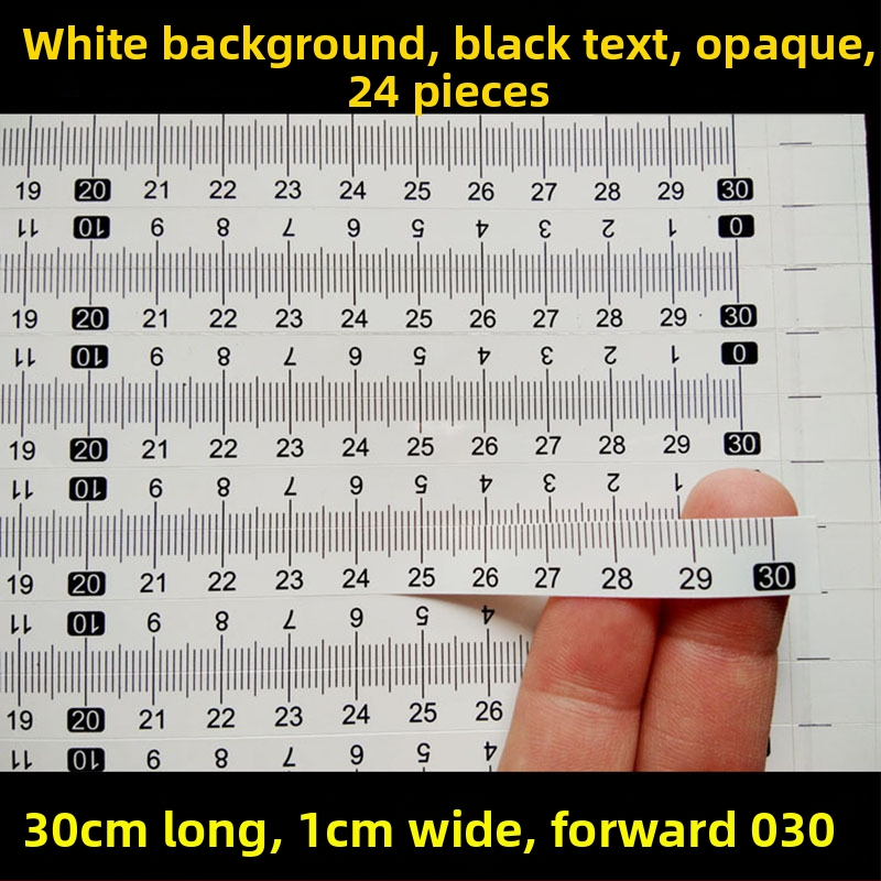 Pašlīmējošs caurspīdīgs lineāls ar centimetru skalu, ūdensizturīga uzlīme