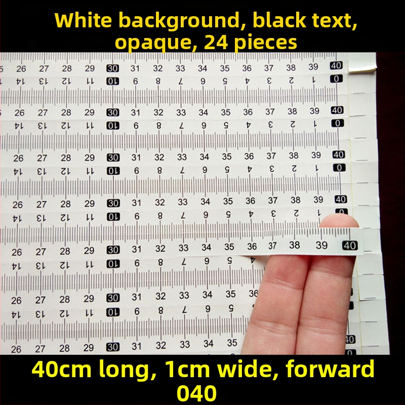 Pašlīmējošs caurspīdīgs lineāls ar centimetru skalu, ūdensizturīga uzlīme