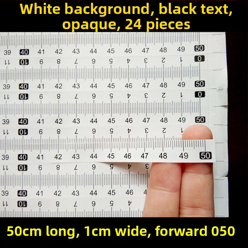 Pašlīmējošs caurspīdīgs lineāls ar centimetru skalu, ūdensizturīga uzlīme