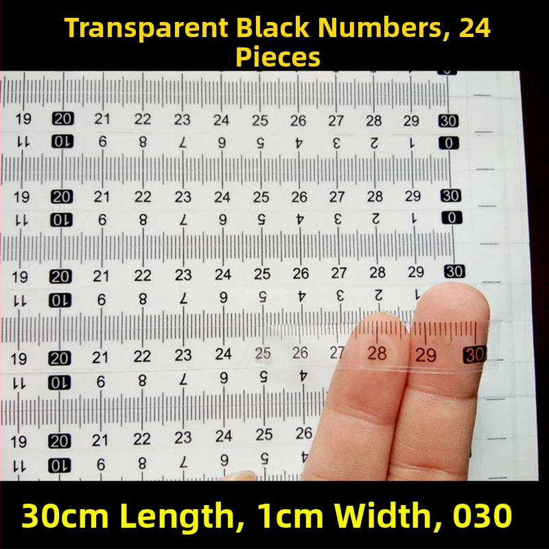 Pašlīmējošs caurspīdīgs lineāls ar centimetru skalu, ūdensizturīga uzlīme