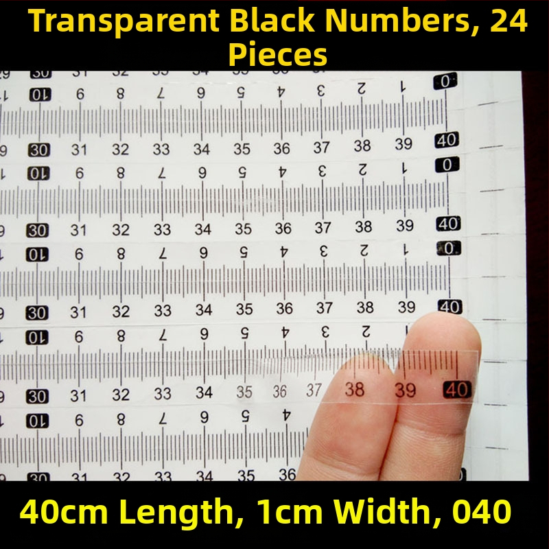 Pašlīmējošs caurspīdīgs lineāls ar centimetru skalu, ūdensizturīga uzlīme