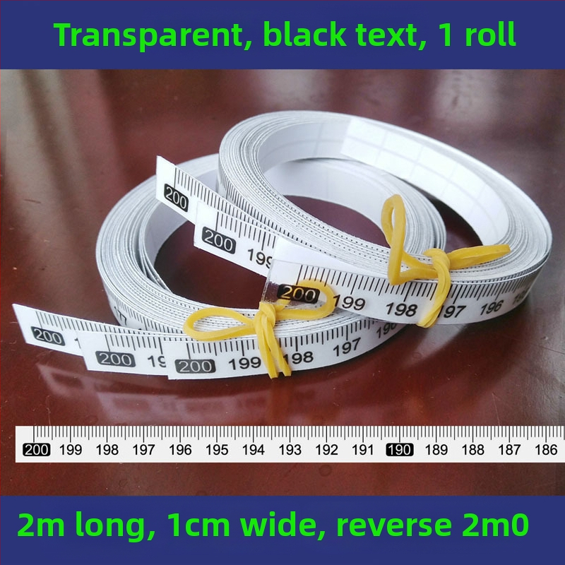 Pašlīmējošs caurspīdīgs lineāls ar centimetru skalu, ūdensizturīga uzlīme