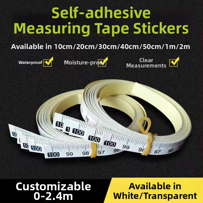 Pašlīmējošs caurspīdīgs lineāls ar centimetru skalu, ūdensizturīga uzlīme