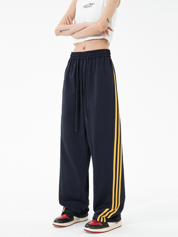 Ανδρικά παντελόνια με ρίγες από πολυεστέρα, κατάλληλα για άνοιξη, καλοκαίρι και φθινόπωρο