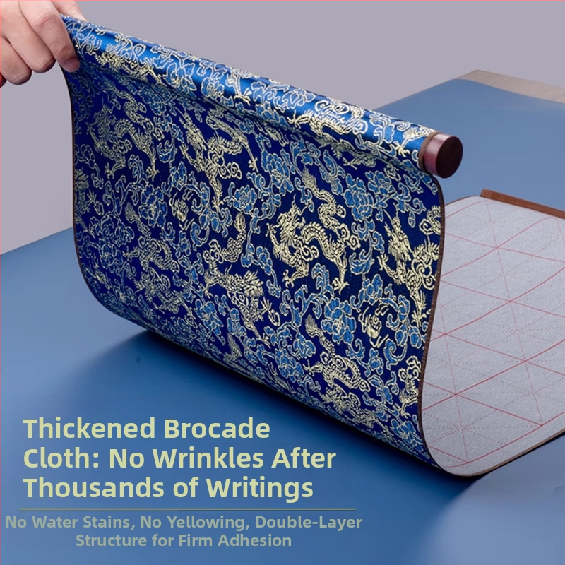 Tan yixuan Vandeninis rašymo audinys kaligrafijos ir teptuko praktikai, ryžių tinklelio dizainas, brokato dizainas, skalbiamas
