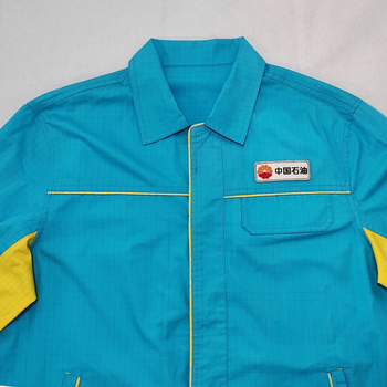 Ugniai atsparus darbo drabužių komplektas, pagrindinis audinys 100% medvilnė, siuvama pamušalas pagal užsakymą, vyriški drabužiai gamybai