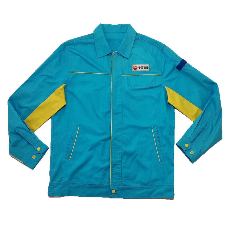 Ugniai atsparus darbo drabužių komplektas, pagrindinis audinys 100% medvilnė, siuvama pamušalas pagal užsakymą, vyriški drabužiai gamybai