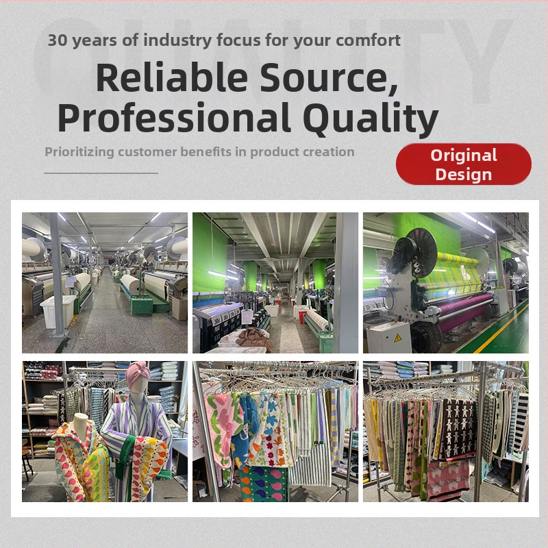 Bavlnený uterák na telo a na tvár s výšivkou detského dizajnu, 32s priadza, plochá väzba, 100–120 g/m², možná personalizovaná výšivka