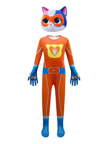 Cosplay katės bodis SuperKitties – universalus, Milk Silk audinys, poliesteris 70–80%, žaidimų ir anime vaidmenų žaidimams, 2024 m. pavasaris