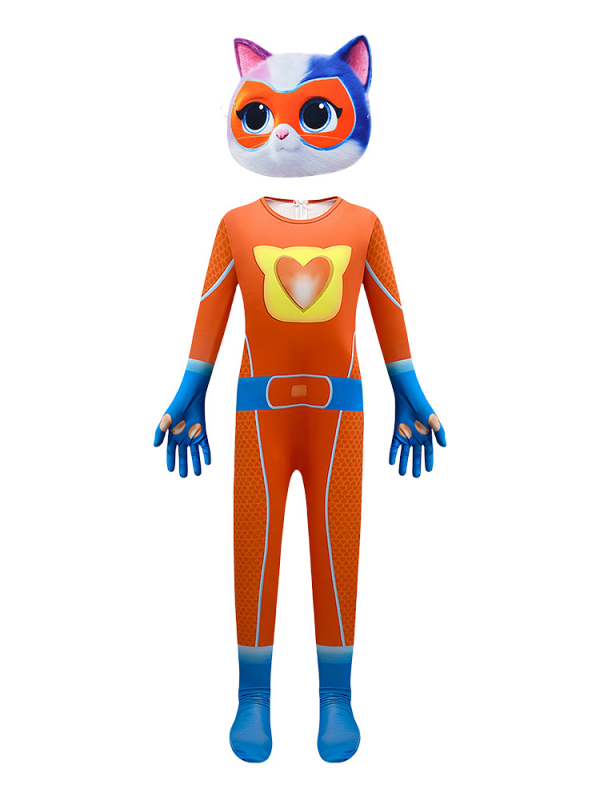 Cosplay katės bodis SuperKitties – universalus, Milk Silk audinys, poliesteris 70–80%, žaidimų ir anime vaidmenų žaidimams, 2024 m. pavasaris
