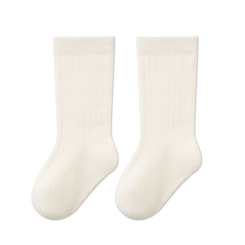 Gyerek zokni középső lábszárig – fleece-bélelt, vastag és meleg, kétoldalas bársonyos felület, uniszex 1–3 éveseknek, Tél 2025