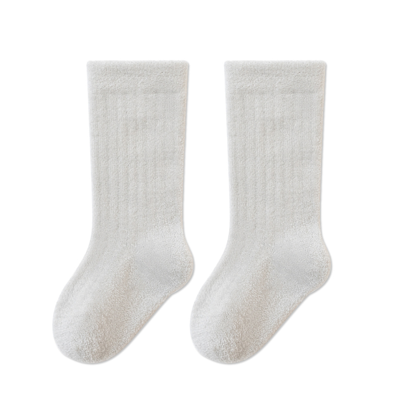 Gyerek zokni középső lábszárig – fleece-bélelt, vastag és meleg, kétoldalas bársonyos felület, uniszex 1–3 éveseknek, Tél 2025