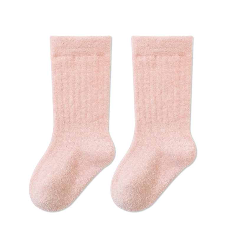 Gyerek zokni középső lábszárig – fleece-bélelt, vastag és meleg, kétoldalas bársonyos felület, uniszex 1–3 éveseknek, Tél 2025