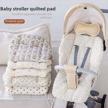 Beebi kärukäru matt – puuvillane istmepadi karikatüriga, kõigi aastaaegade jaoks, sobib 1–3-aastastele