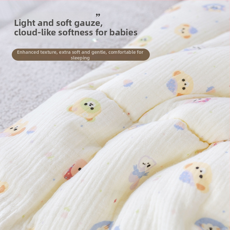 Beebi kärukäru matt – puuvillane istmepadi karikatüriga, kõigi aastaaegade jaoks, sobib 1–3-aastastele